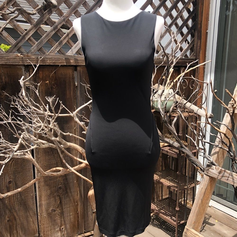 T by Alexander Wang Mesh Back Sleeveless LBD Dress